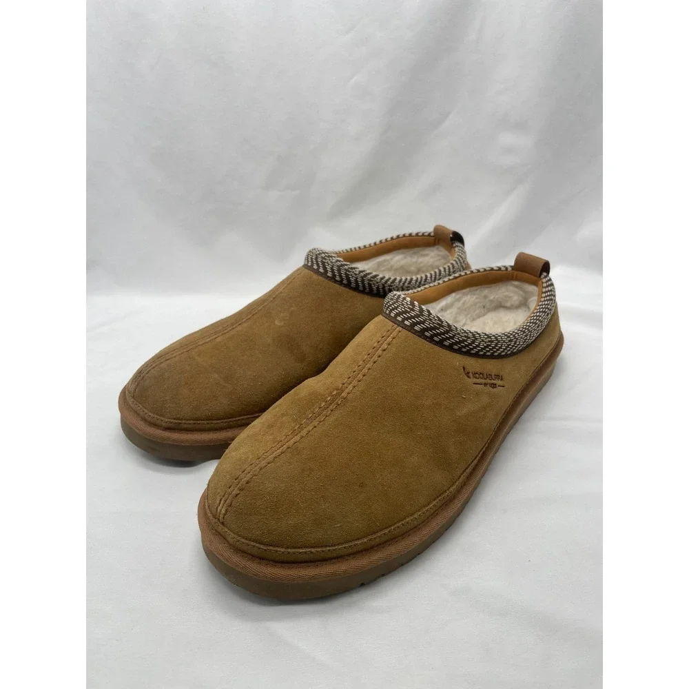 Koolaburra By UGG Burree Slippers Mens 12 Chestnut Brown Suede Slippers 1159690